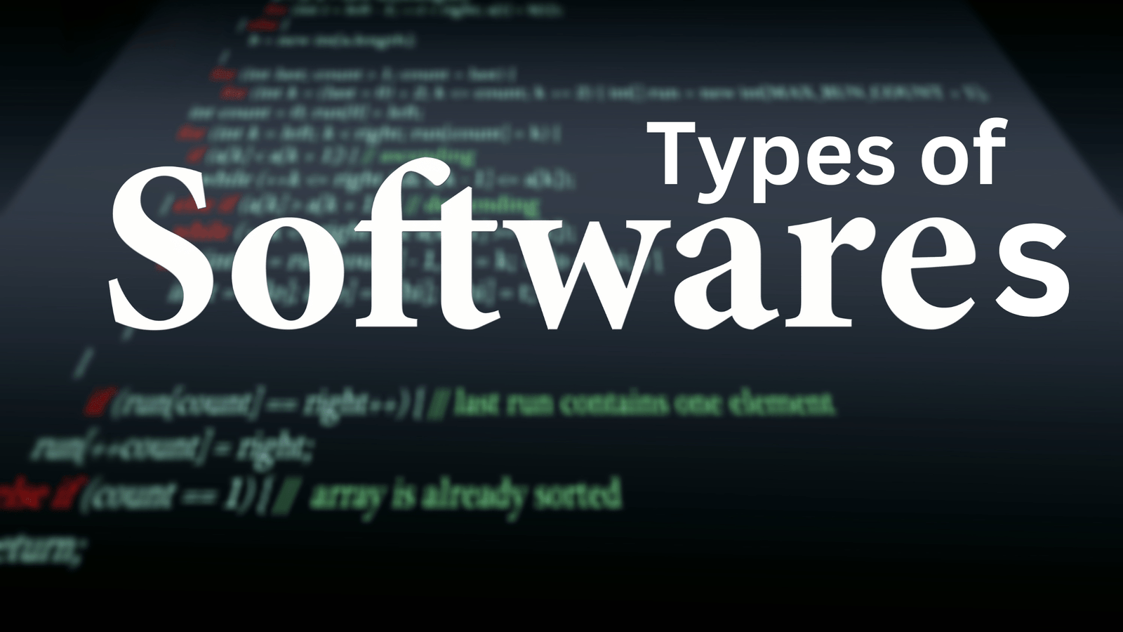 What are the 3 main software types?